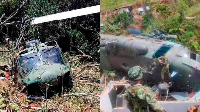 Nueve militares fallecieron este lunes cuando el helicóptero en que se desplazaban cayó a tierra.