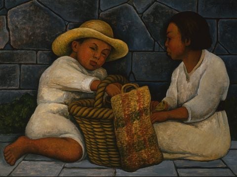 Diego Rivera Niños Almorzando, 1935. Cortesía de SURA