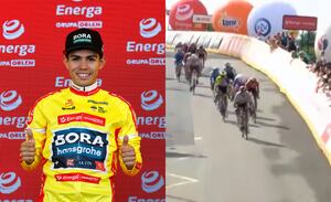El colombiano se hizo con la camiseta del líder este lunes en el Tour de Polonia.