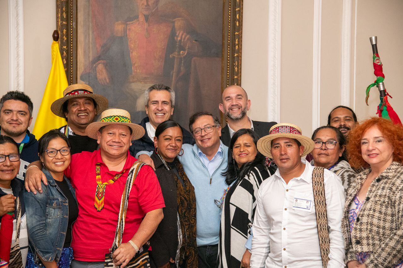 Gustavo Petro se reunió con la comunidad indígena en la Casa de Nariño