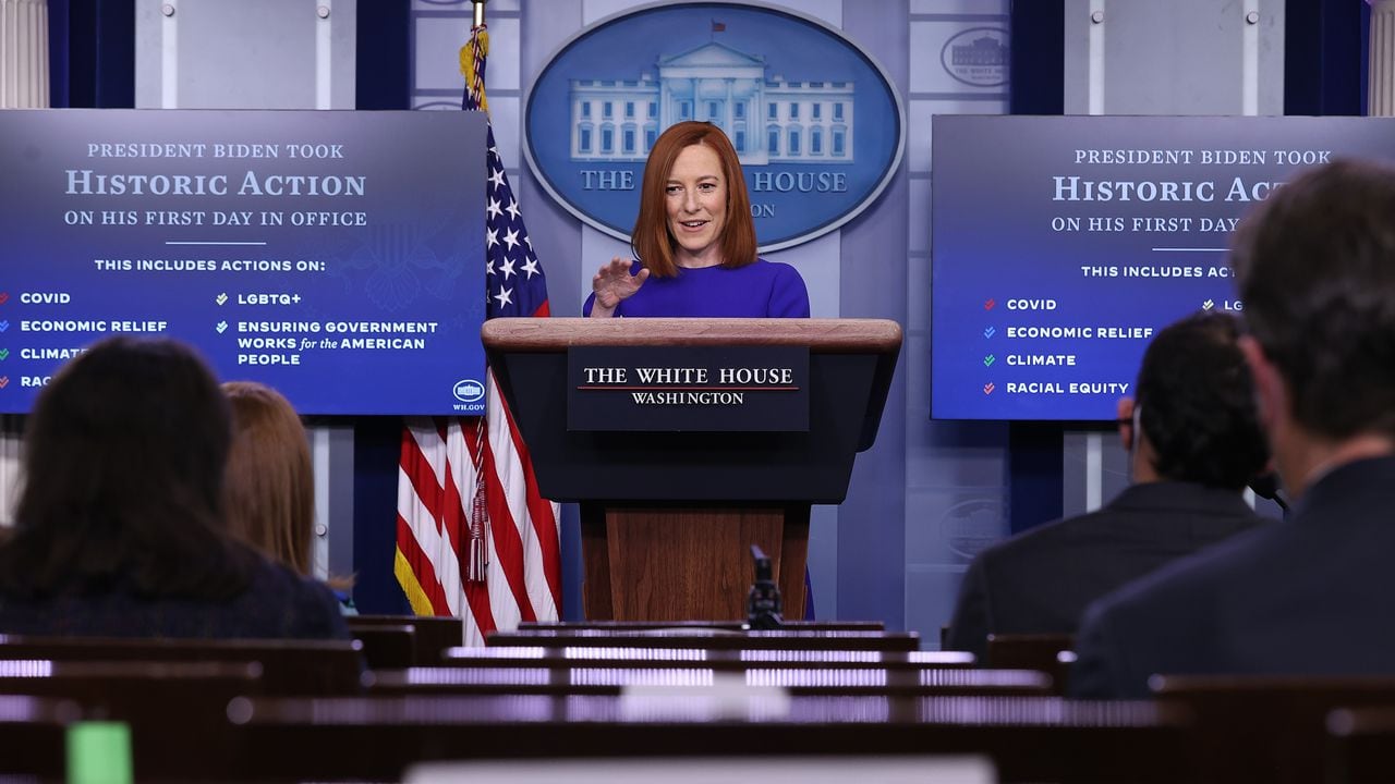 Secretaria de prensa de Joe Biden, Jen Psaki. Foto de Chip Somodevilla/Getty Images.