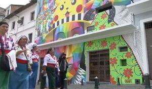 Así luce el Pikachú dibujado por un artista español en un mural que representa el bicentenario de independencia de Ecuador.