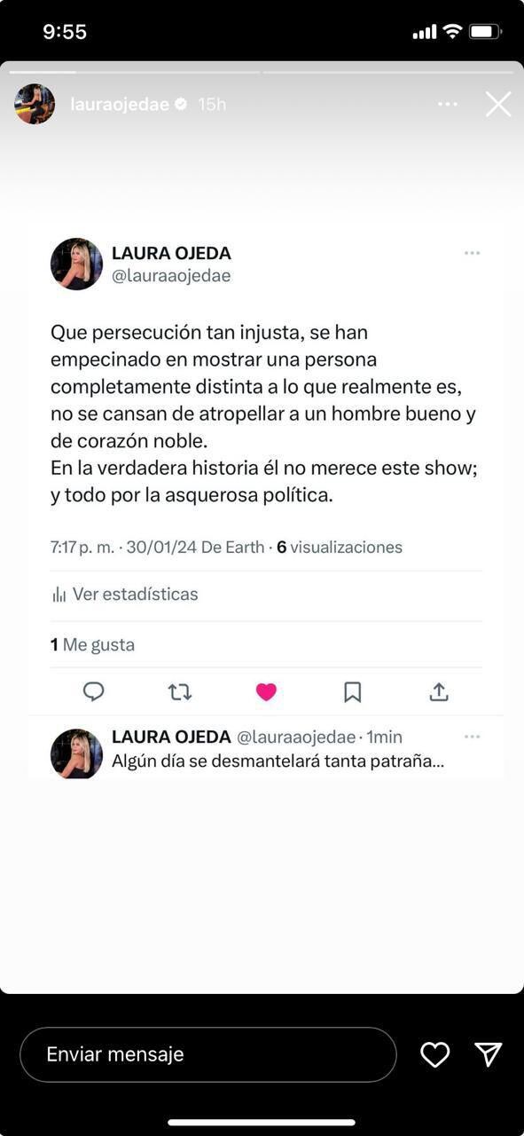 Laura Ojeda se refirió a Day Vásquez