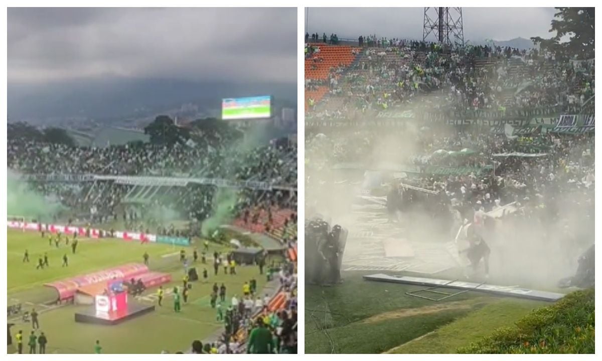 Atlético Nacional vs. América en vilo por hecho violentos en el Atanasio Girardot.