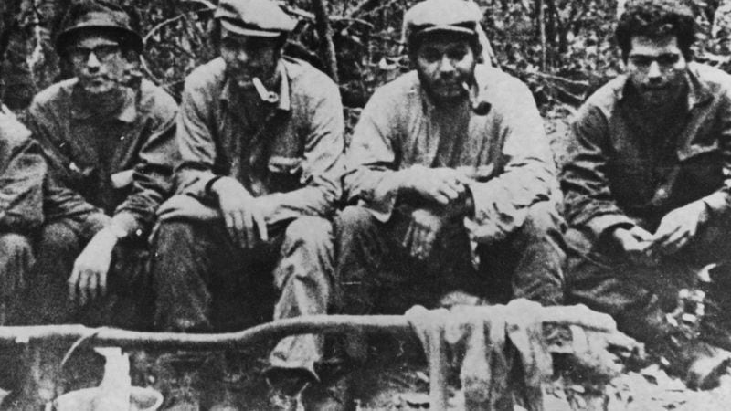 El Che Guevara, segundo por la izquierda, con otros compañeros de la guerrilla boliviana en 1967.