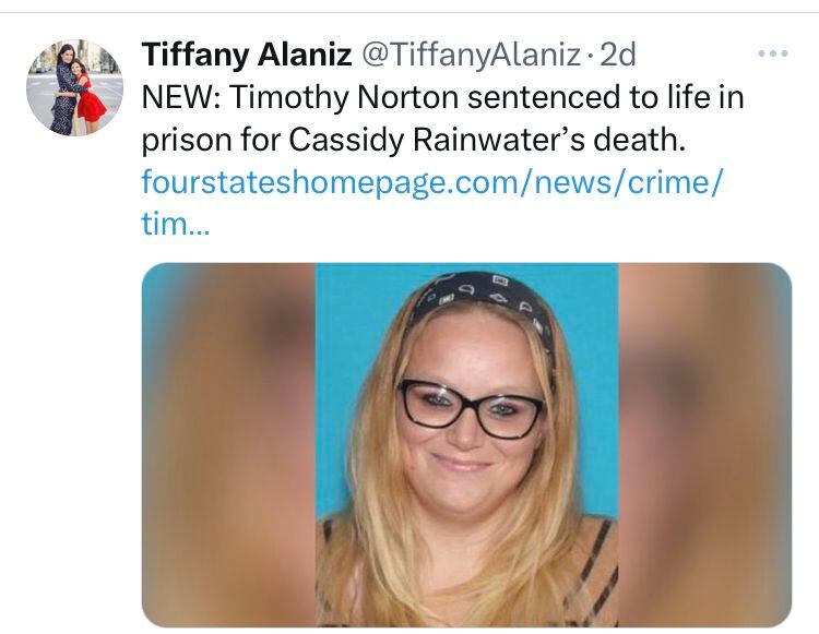 El crimen de Cassidy Rainwater fue 33 años se produjo en septiembre de 2021 y el cual fue descubierto luego de que las autoridades descubrieran sus restos en la casa de Phelps y que fueran cotejados con pruebas de ADN.