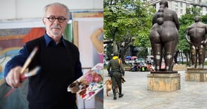 Maestro Fernando Botero pide reabrir su plaza en Medellín, blindada por la Policía.