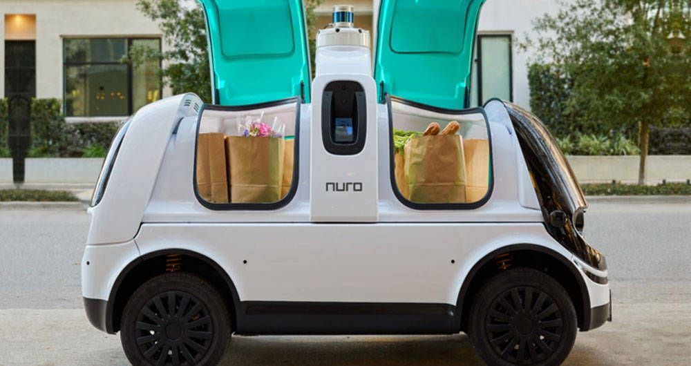 Nuro R2, el vehículo eléctrico que hará domicilios sin conductor