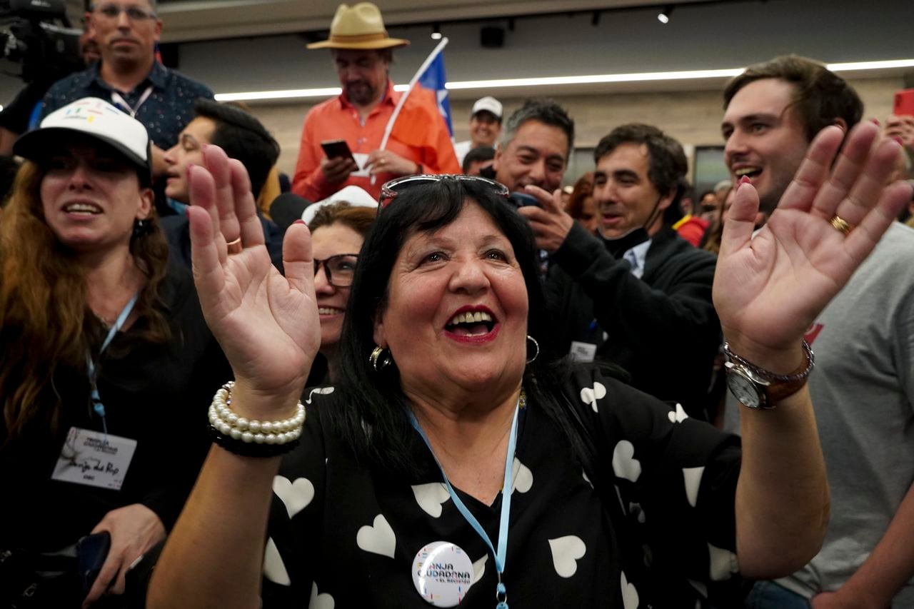 Los opositores a la nueva Constitución en Chile.