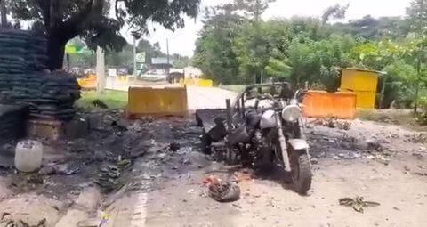 Este domingo fue activado un artefacto explosivo que estaba escondido en una motocicleta que se dirigía a la estación militar en el sector de la Uno, Tibú, Norte de Santander.