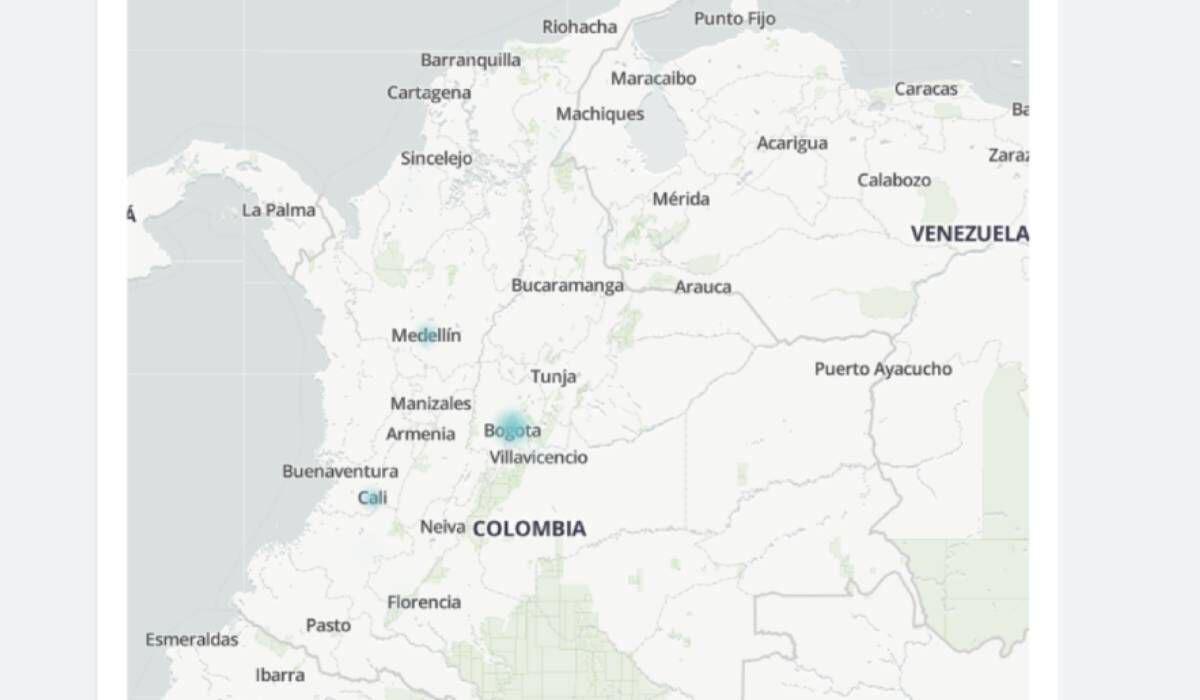 Mapa de fallas Instagram en Colombia