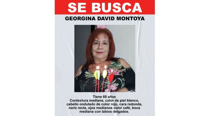 Georgina David Montoya, su familia la buscaba con insistencia en Antioquia.
