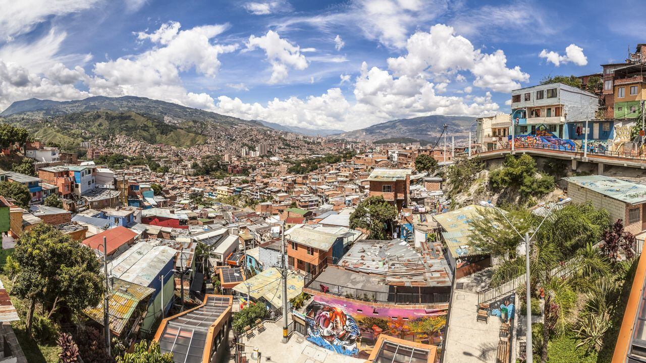 Panorámica de la Comuna 13 de Medellín.