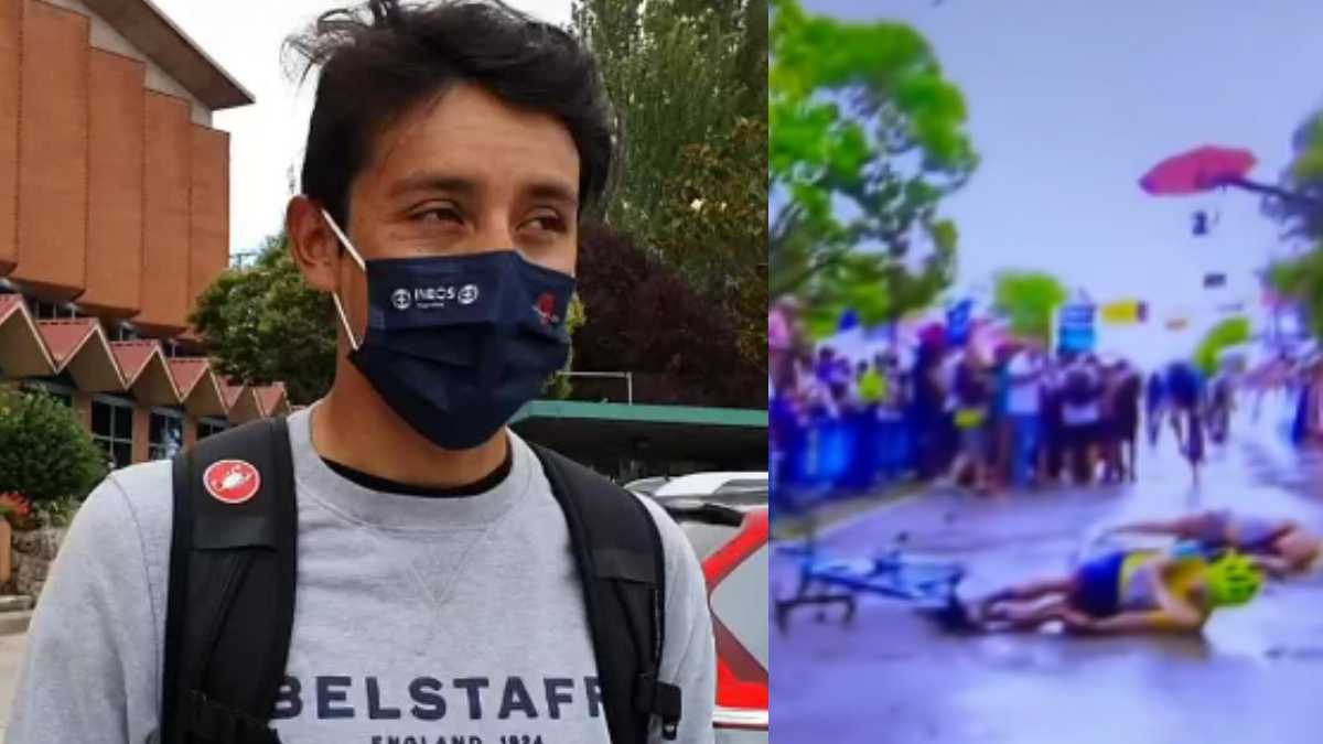 Accidente en Vuelta a Colombia y críticas de Egan Bernal a la FCC por la logística.