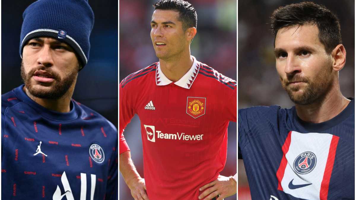 Neymar, Cristiano y Lionel Messi son tres de los 10 jugadores que más sueldo reciben en el mundo del fútbol.