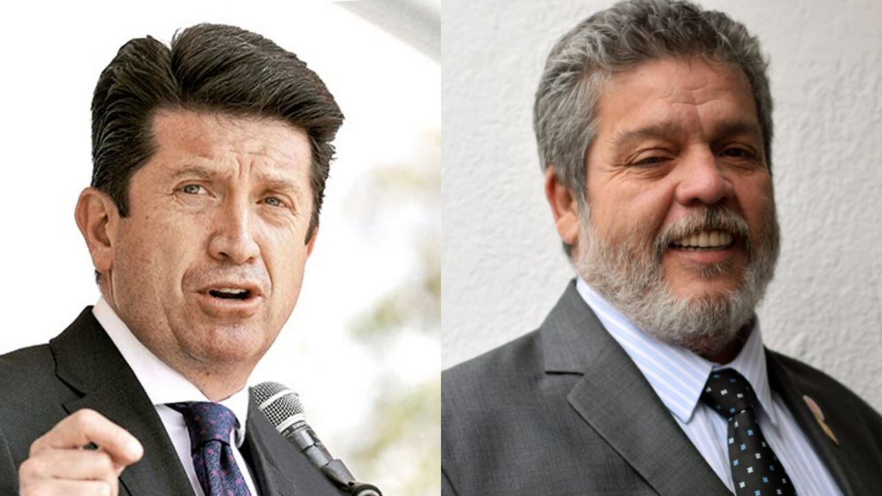 Ministro de Defensa, Diego Molano, y el representante de Comunes Luis Alberto Albán