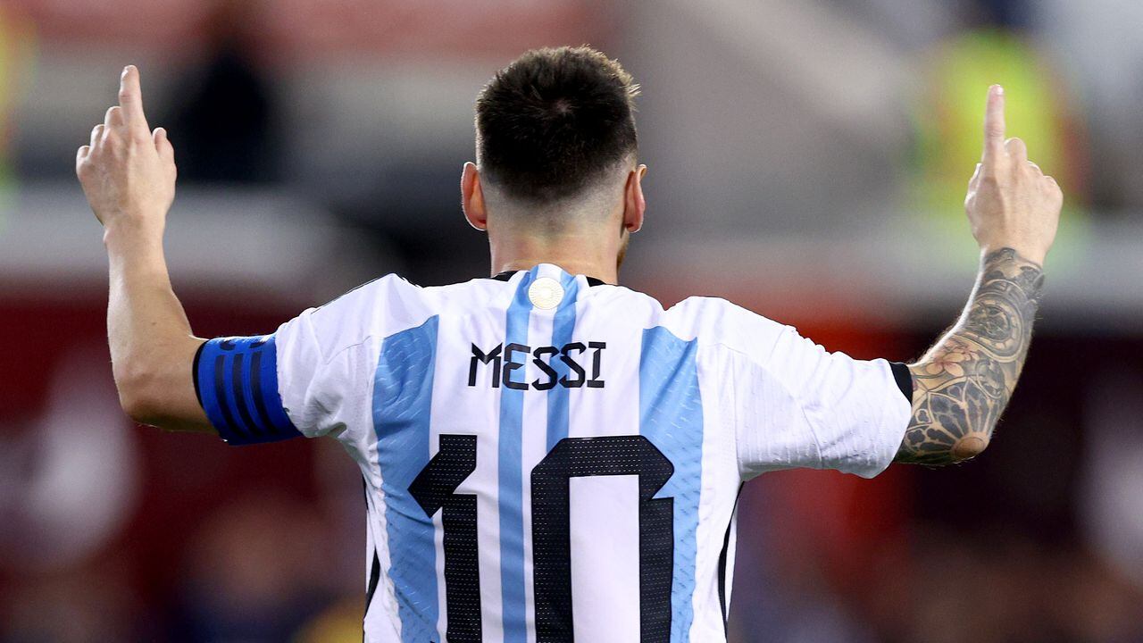 Lionel Messi, jugador de la Selección Argentina, en el partido contra Jamaica en el Red Bull Arena en Harrison, New Jersey