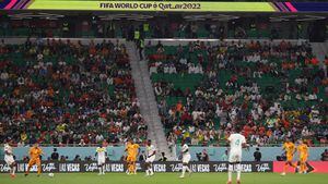 Soccer Football - FIFA World Cup Qatar 2022 - Group A - Senegal v Netherlands - Al Thumama Stadium, Doha, Qatar - November 21, 2022 
General view of empty seats amongst fans during the match REUTERS/Matthew Childs