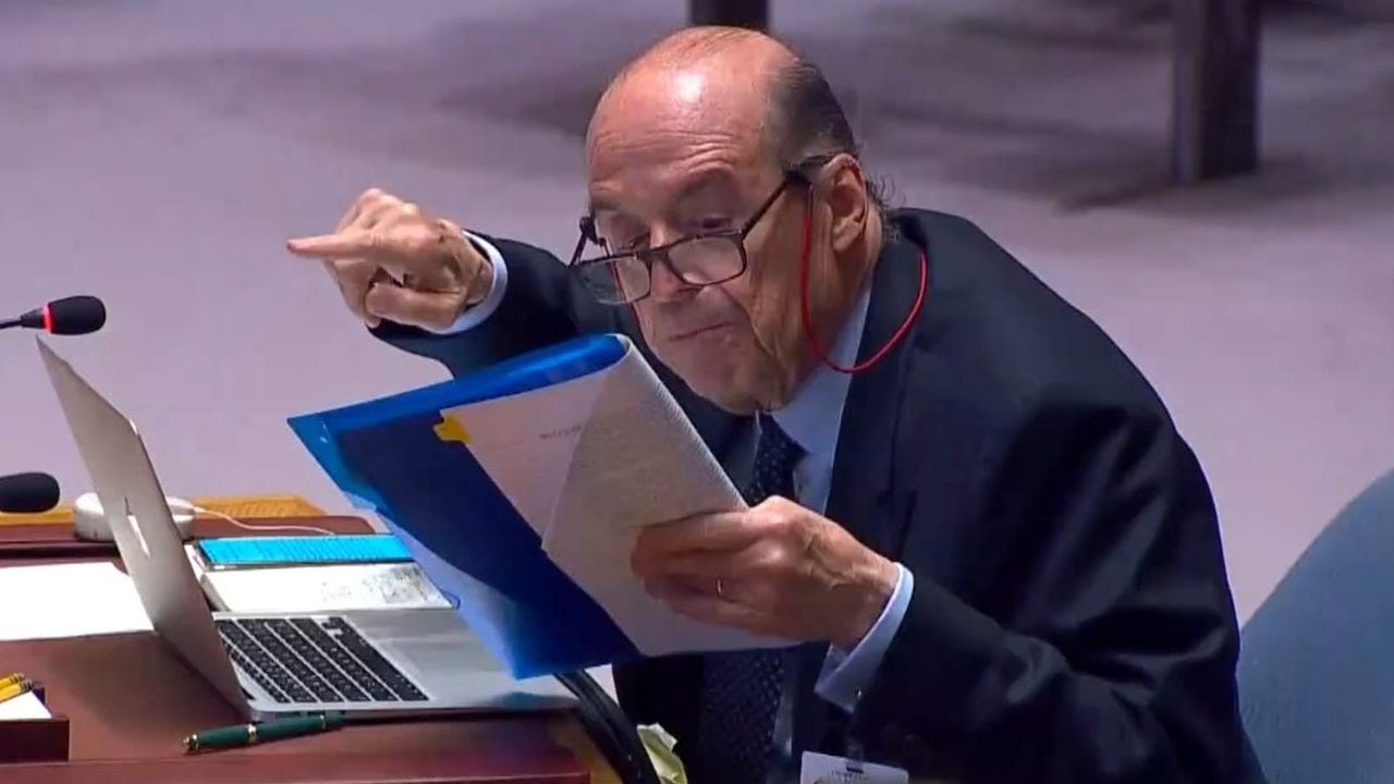 El canciller Álvaro Leyva ante la ONU, en Nueva York (Estados Unidos)