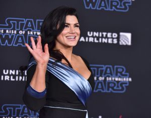 HOLLYWOOD, CALIFORNIA - DECEMBER 16: Gina Carano attends the Premiere of Disney's "Star Wars: The Rise Of Skywalker" on December 16, 2019 in Hollywood, California. (Photo by Rodin Eckenroth/WireImage)