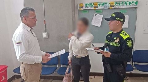 Ciudadana detenida en el aeropuerto internacional José María Córdova de Rionegro.