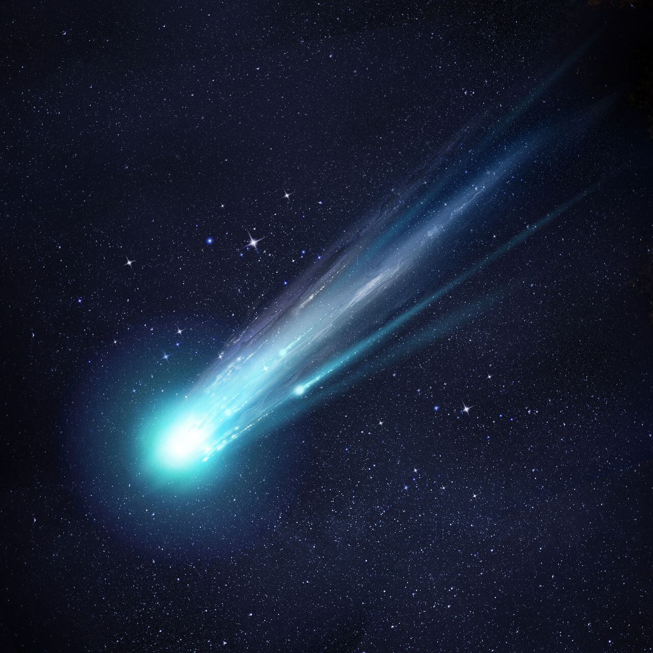 El cometa Halley es conocido por su larga cola.
