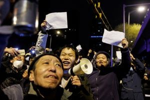 El papel en blanco, un símbolo de la protesta en China