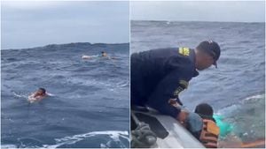 Así fue el rescate por parte de la Armada de dos pescadores desaparecidos cinco días en aguas del mar Caribe