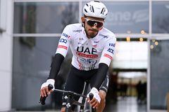 BREDENE, BELGIUM - MARCH 15: Juan Sebastian Molano of Colombia and UAE Team Emirates prior to the 22nd Bredene Koksijde Classic 2024 a 201.2km one day race from Bredene to Koksijde on March 15, 2024 in Bredene, Belgium. (Photo by Luc Claessen/Getty Images)