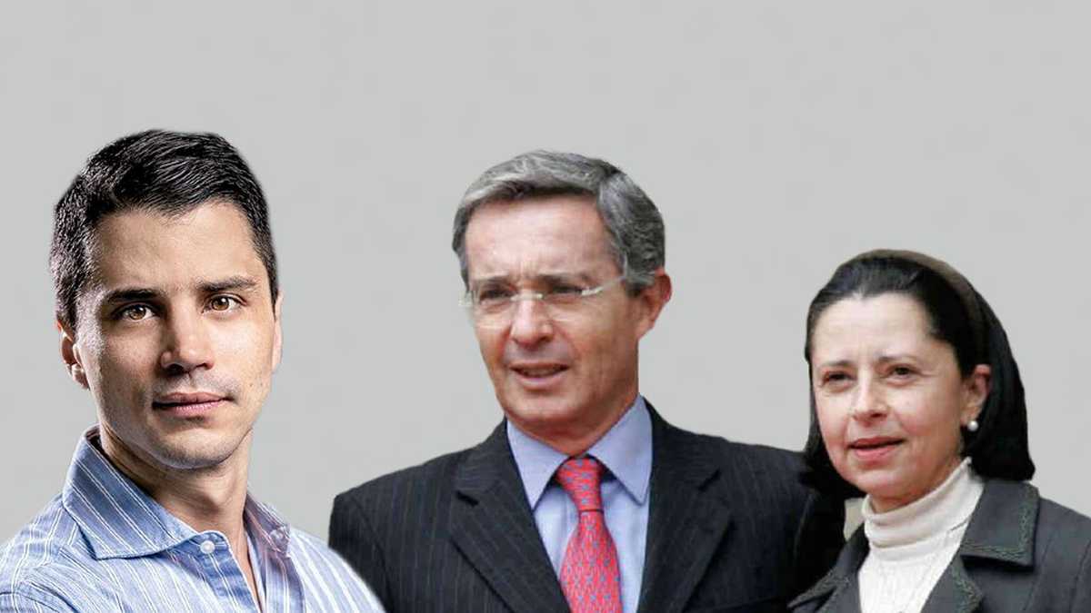 Tomás, Lina Moreno y Álvaro Uribe