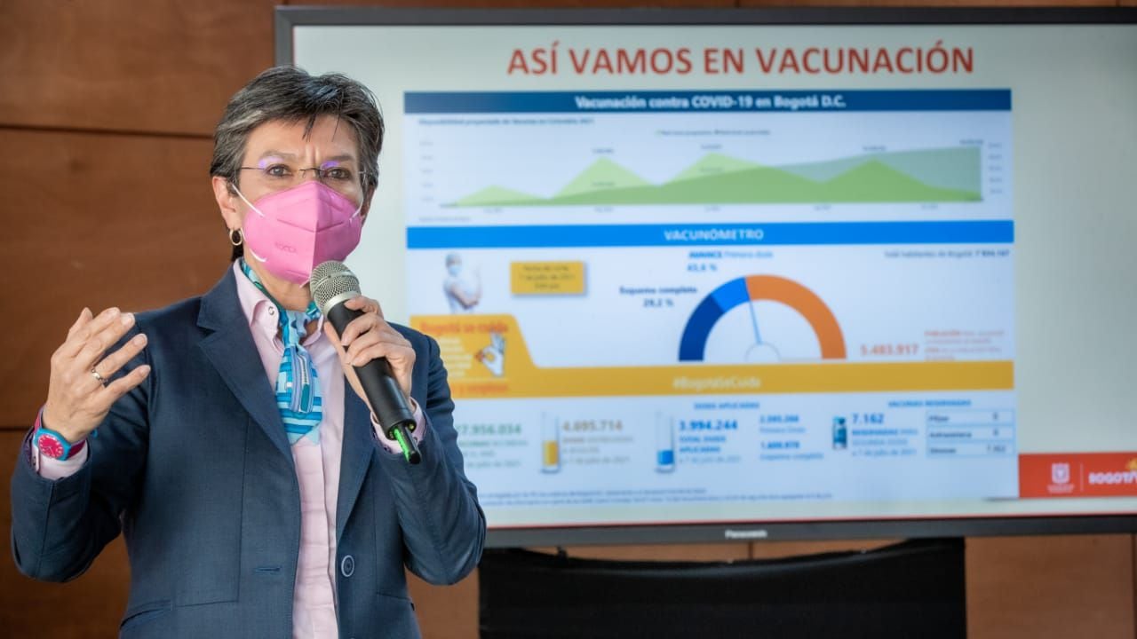 Claudia López, alcaldesa de Bogotá, señala que los modelos epidemiológicos indican que no se presentaría un cuarto pico de contagios covid en la capital.