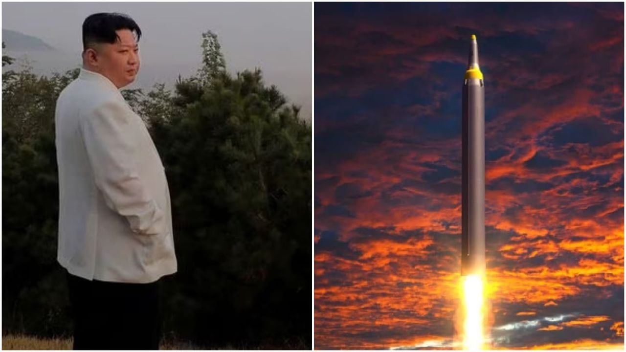 Tensión por nuevo lanzamiento de misil desde Pionyang. A la izquierda el líder norcoreano, Kim Jong-Un- La imagen de la derecha es de referencia.