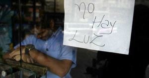 Apagones en Caracas. Foto: AFP