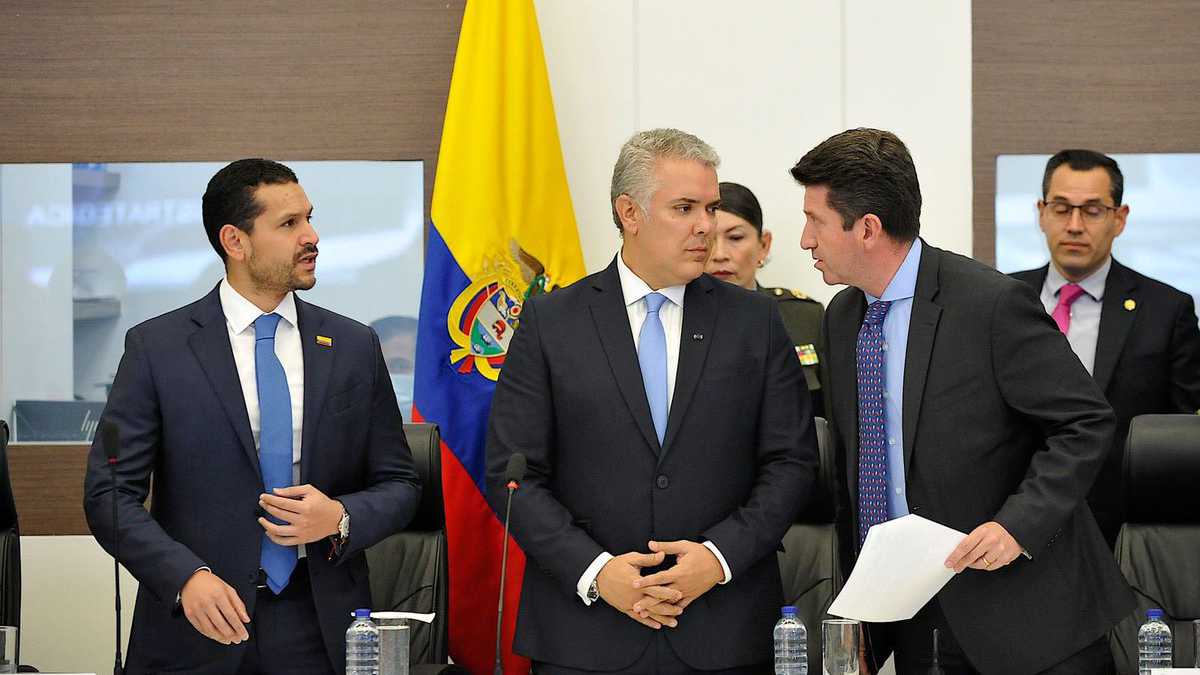 Consejo de seguridad en Bogotá liderado por el presidente Iván Duque.