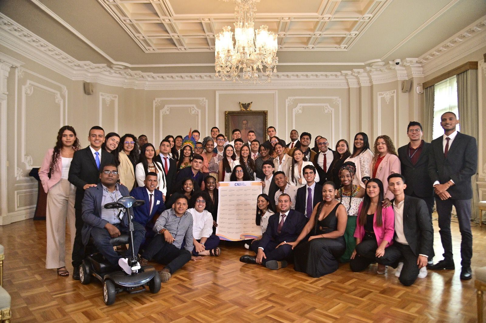 Presidente Gustavo Petro reunido con jóvenes en la Casa de Nariño