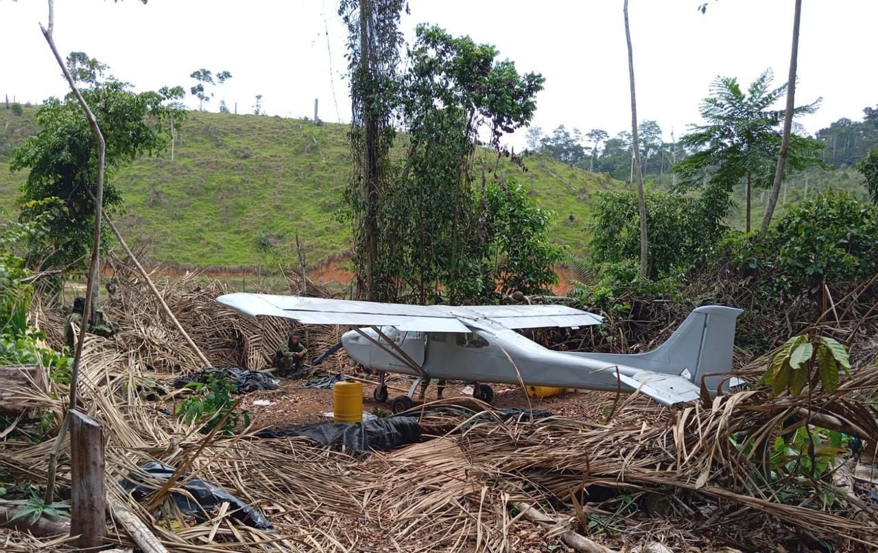 Aeronave que estaría al servicio de las disidencias de las Farc en Antioquia.