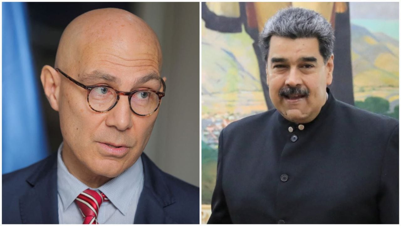 El Alto Comisionado de la ONU para los DD.HH., Volker Türk (izquierda), sostuvo varias reuniones en Venezuela en enero.