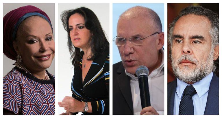 Piedad Córdoba, María Fernanda Cabal, Roy Barreras y Armando Benedetti