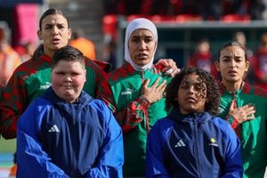 Nouhalia Benzina, jugadora de la selección de Marruecos marca un hito  en el mundial femenino