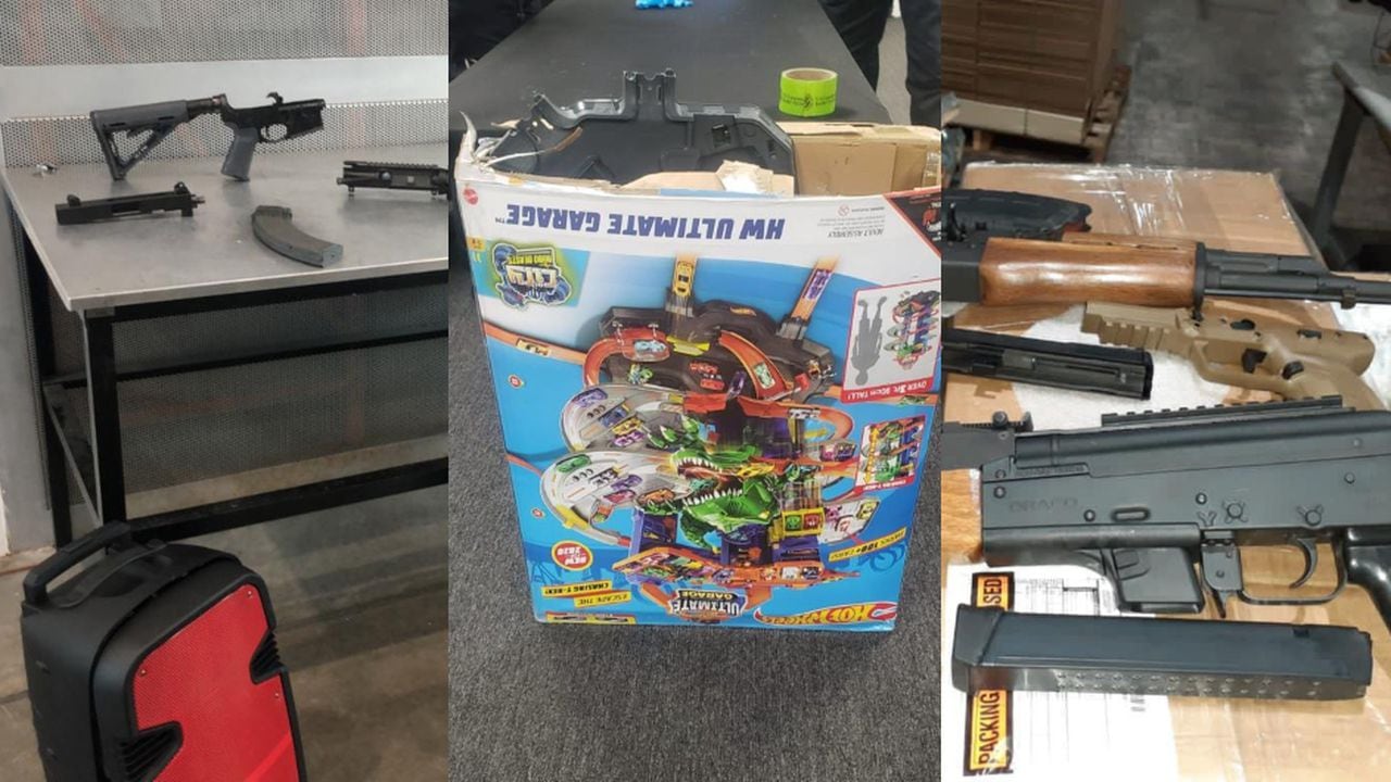 Decomisaron armas en empaques de regalo que iban para criminales en Medellín