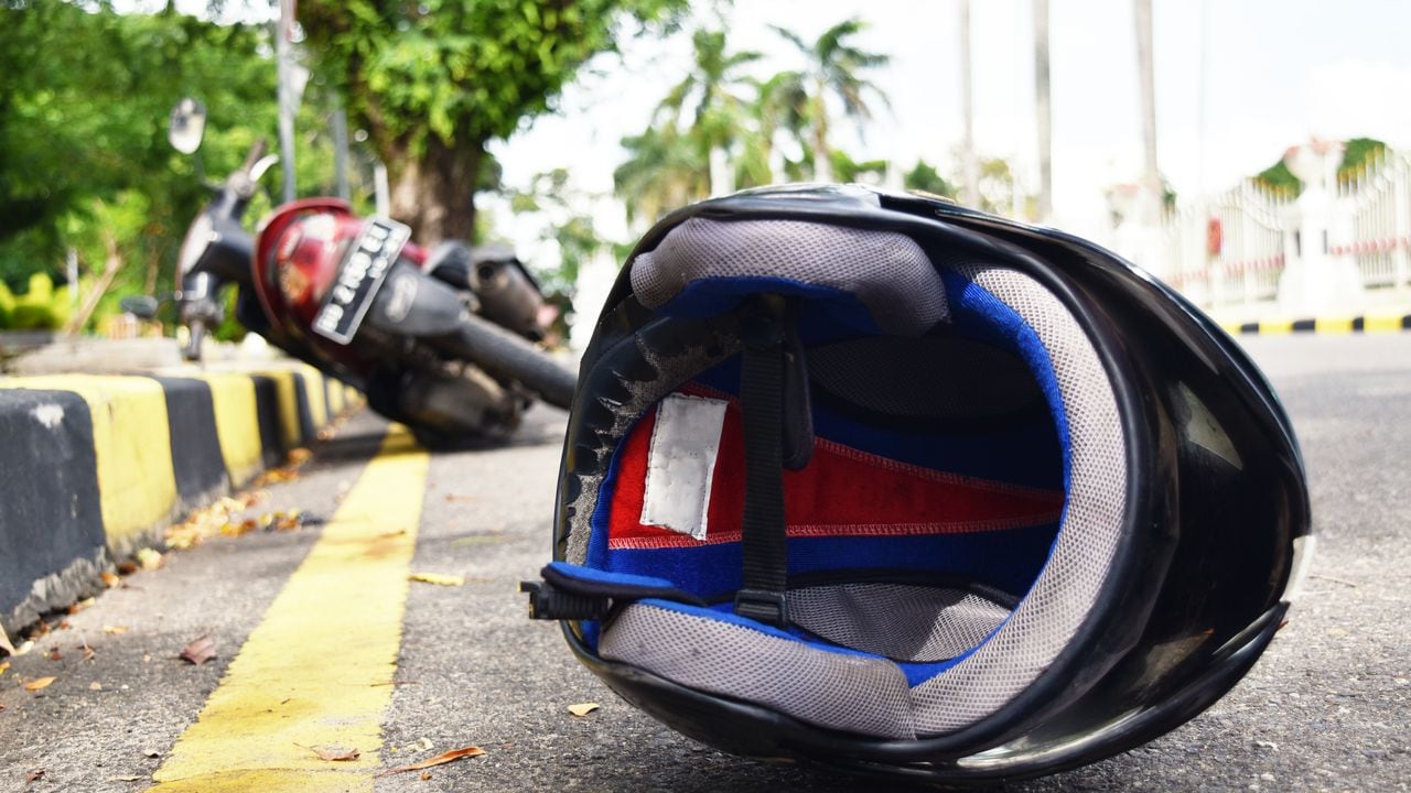 Accidente de tránsito de motocicleta