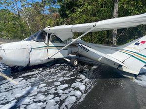 La Aeronáutica Civil de Panamá confirmó que los tres pasajeros que iban a bordo, ya fueron atendidos y se encuentran fuera de peligro. Foto: Redes sociales de Autoridad Aeronáutica Civil de Panamá.