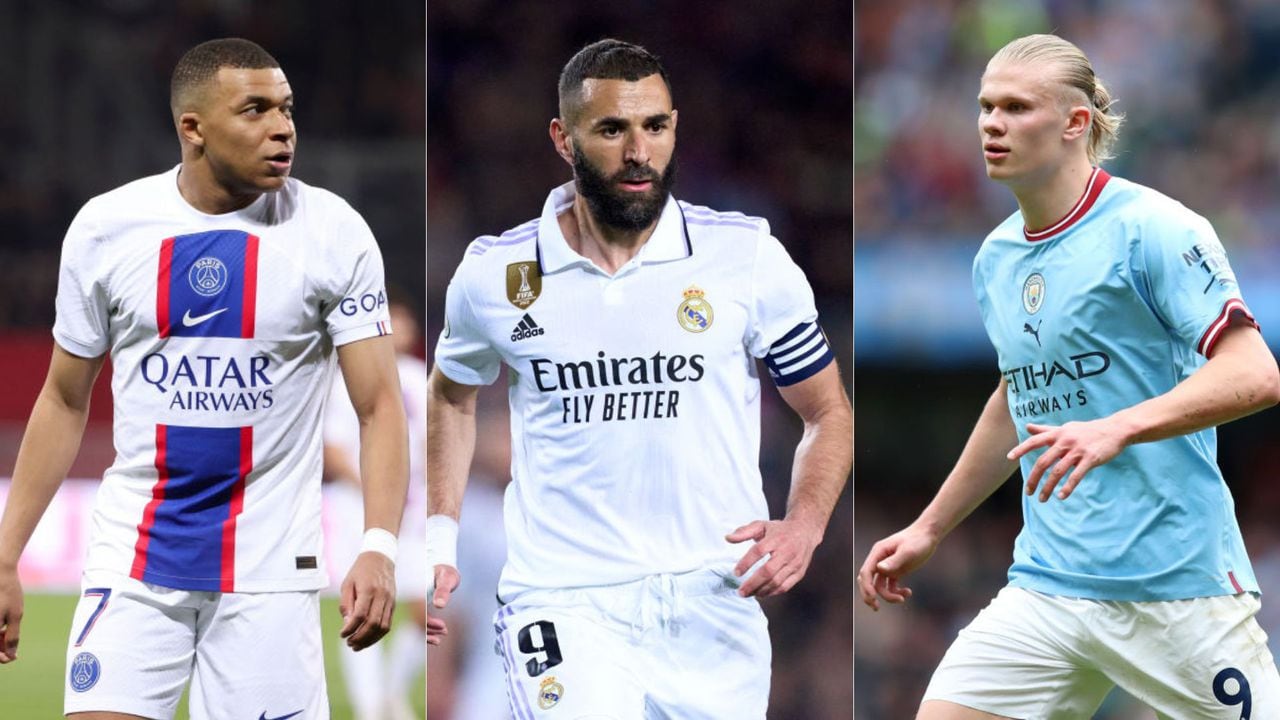 Kylian Mbappé, Karim Benzema y Erling Haaland lideran el ranking de Four Four Two.