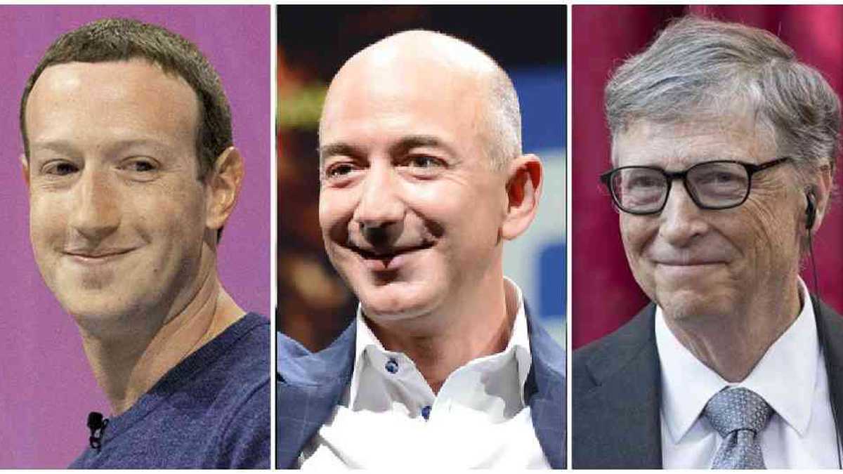 Mark Zuckerberg, Jeff Bezos y Bill Gates: los tres hombres más ricos del mundo