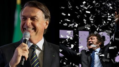 Jair Bolsonaro mostró su apoyo al candidato Javier Milei.