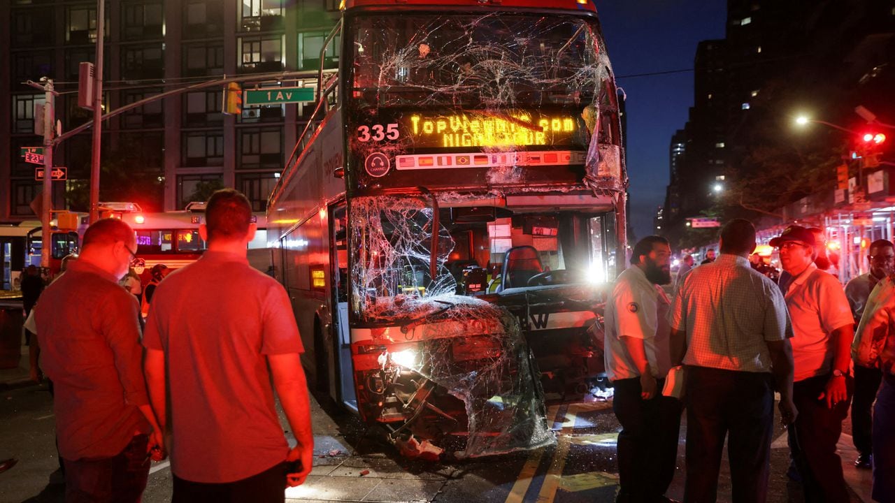 Accidente de autobús en la ciudad de Nueva York
