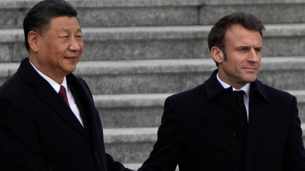 Emmanuel Macron visitó China en medio de las tensiones que vive ese país con Estados Unidos por cuenta de Taiwán