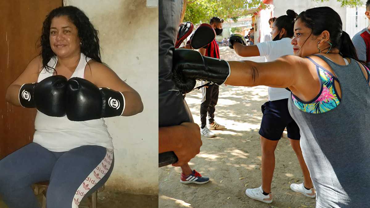 Karen Fernández es conocida en el mundo del boxeo como "La Tyson". Se gana la vida haciendo masajes y trenzas en la popular playa de El Rodadero, en Santa Marta.