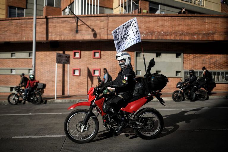 Manifestación de motociclistas Bogota
