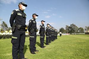 Ceremonia de llegada de 1.000 nuevos policías a Bogotá